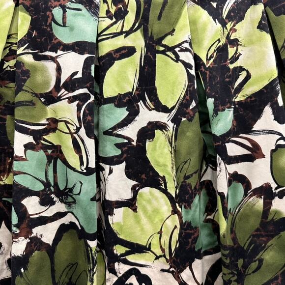 Sunny Leigh Size‎ 14 Skirt Green Floral Side Zip - Picture 2 of 8